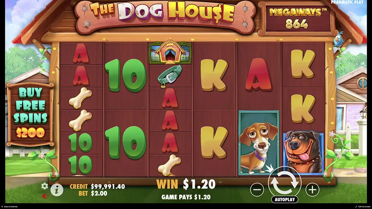 Dog house Megaways демо игра