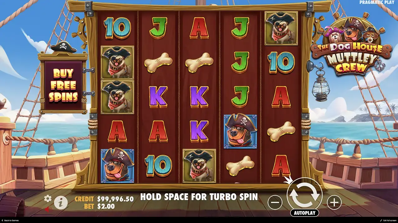 Спины в игровом автомате the Dog house Muttley Crew